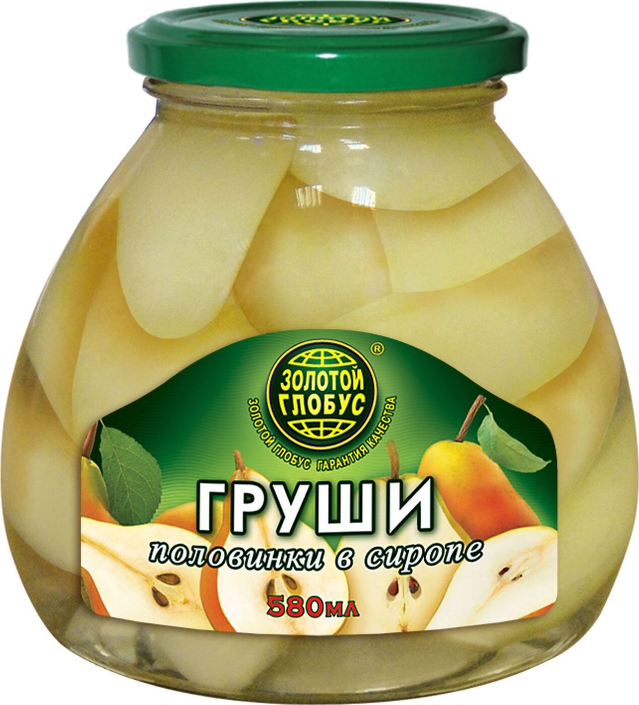 Фруктовые консервы Золотой Глобус "Груши", половинки, 580 мл — купить в ...