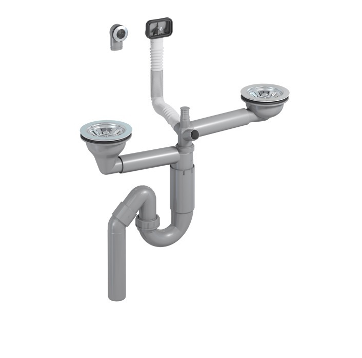 Характеристики Сифон телескопический-трансформер для кухонной мойки, №3 ...