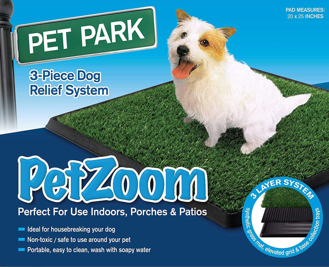 Туалет-лоток для собак Pet Park Pet Zoom с искусственной травой,60*51*3 см.  - купить с доставкой по выгодным ценам в интернет-магазине OZON (172503768)