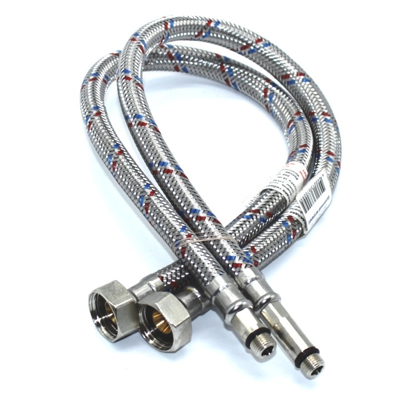 Подводка гибкая для смесителя сталь нержавейка с латунной гайкой, 1/2 ...