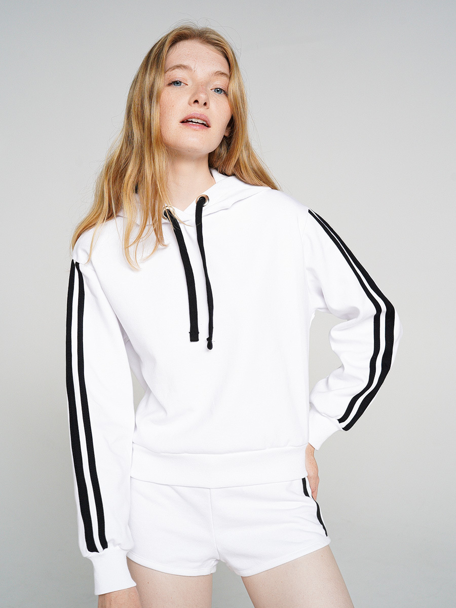 i am gia white zip up