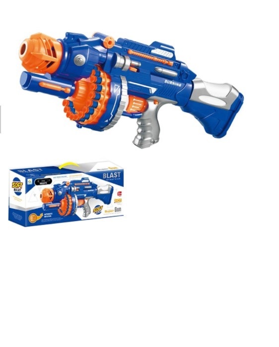 Бластер пулемет Burning Blast c мягкими пулями — купить в интернет ...