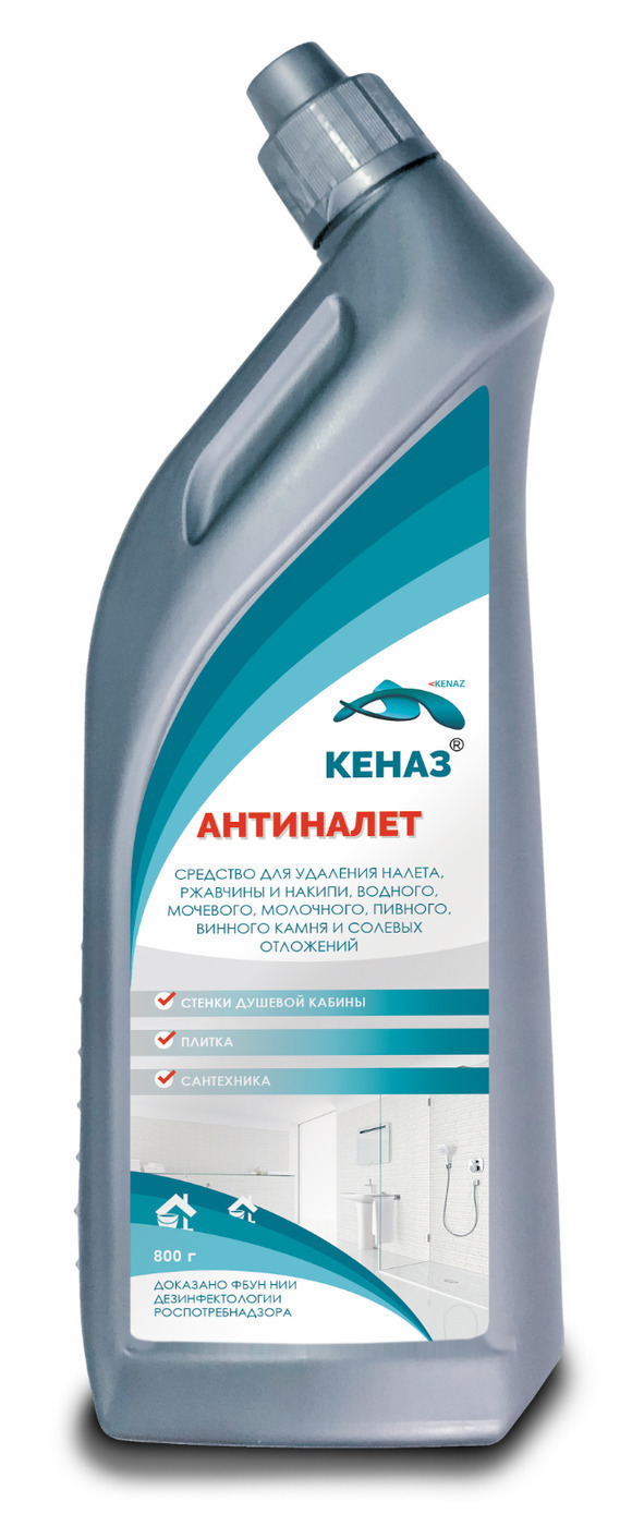 Средство против налета, удаления ржавчины и накипи "Кеназ Антиналет", 800 мл