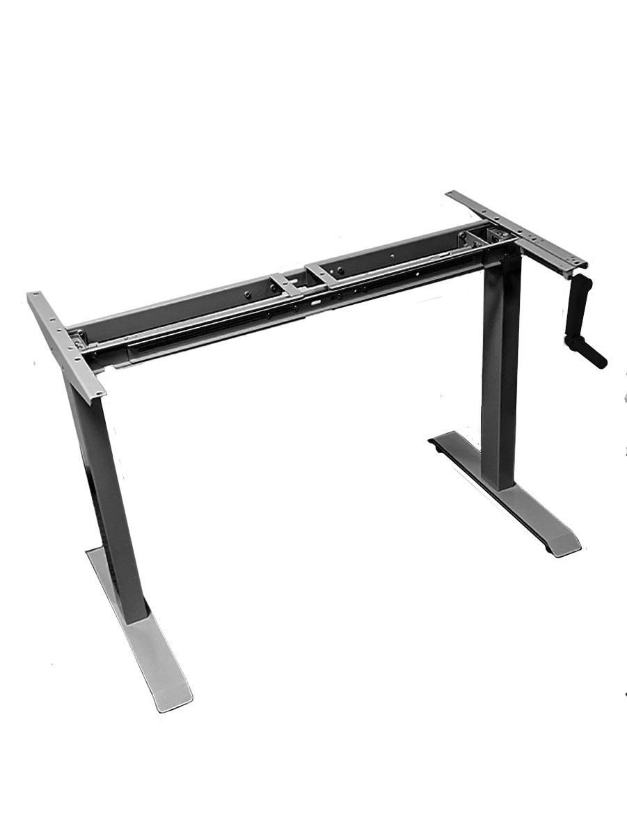 URM ножки для стола (подстолье) с ручной регулировкой высоты, черные.