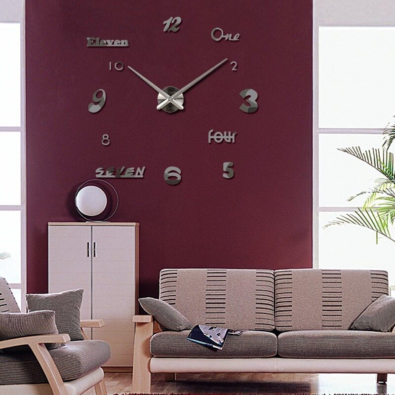 Настенные часы звук. Часы настенные DIY Clock 3d. Настенные часы TEENRA. 3d часы DIY Clock. Часы на стену большие.