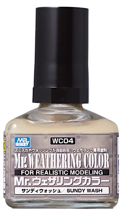 MR.HOBBY Mr.Weathering Color Sandy Wash, Песочный, Смывка для везеринга без кисточки, 40 мл