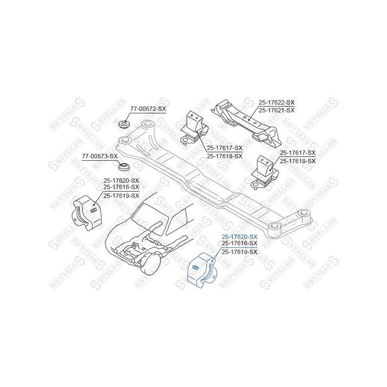 подушка двигателя передняя Mitsubishi Pajero III MONTERO V65W V75W 2517620SX