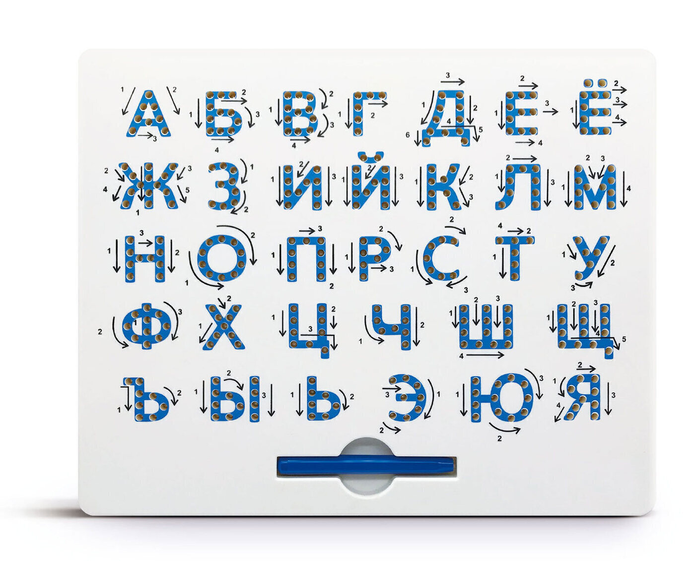 Характеристики Планшет для рисования магнитами Алфавит, 33 буквы ...