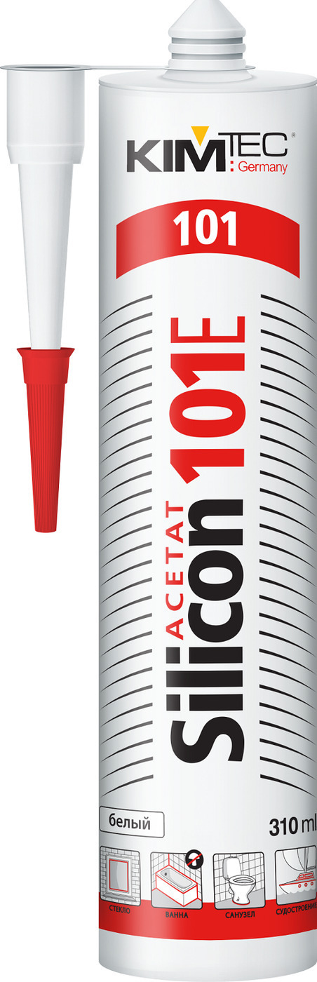 Герметик KIM TEC Silicon 101E 310 мл белый - купить по низким ценам в ...
