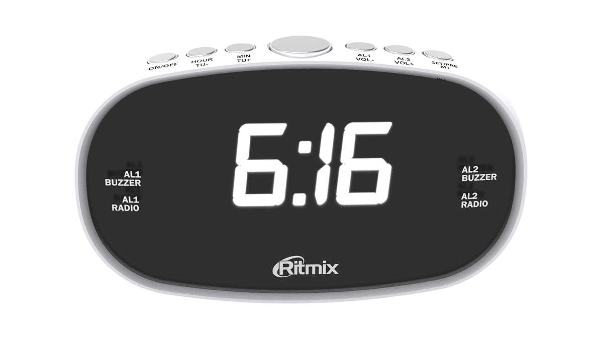 Радиобудильник RITMIX RRC-616 WHITE купить по низкой цене с доставкой в ...