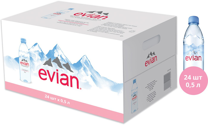 Evian Вода Негазированная 24шт