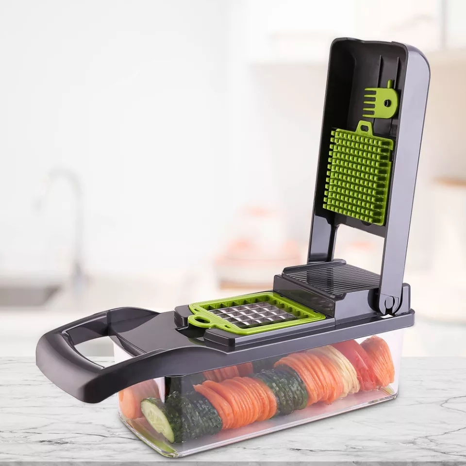 Измельчитель viggie slicer. Овощерезка 14 в 1. Овощерезка Veggie Slicer слайсер с контейнером 14 в 1.