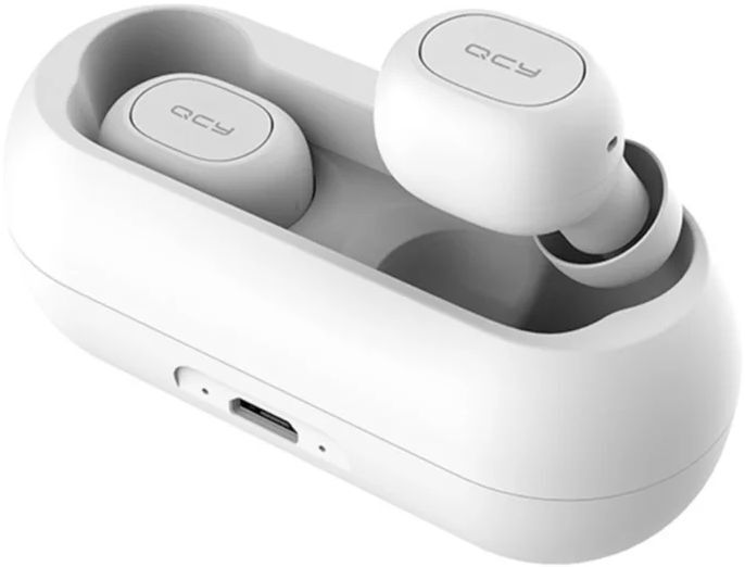 Беспроводные наушники Вкладыши QCY T1c, белый - купить по доступным ...