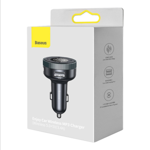 Автомобильное Беспроводное Зарядное Устройство Baseus Enjoy Car Wireless MP3 Charger CCLH-01