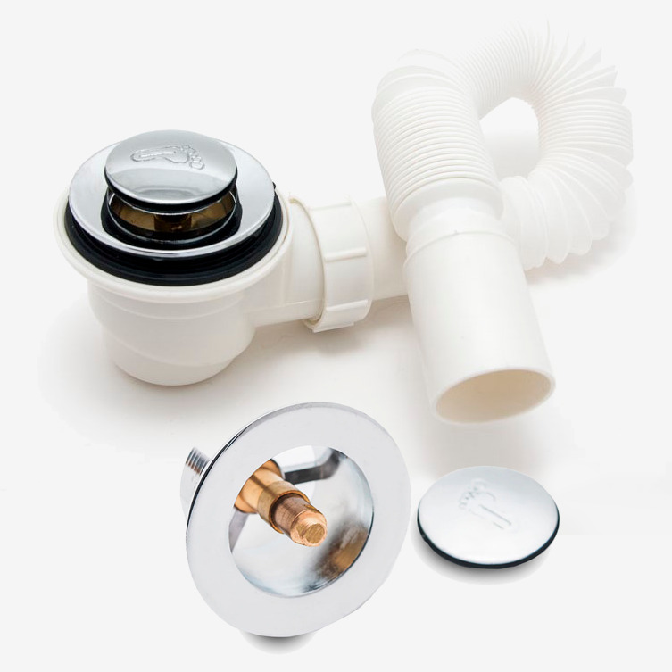 Характеристики Сифон для душевой кабины с высоким поддоном (46-56 мм ...