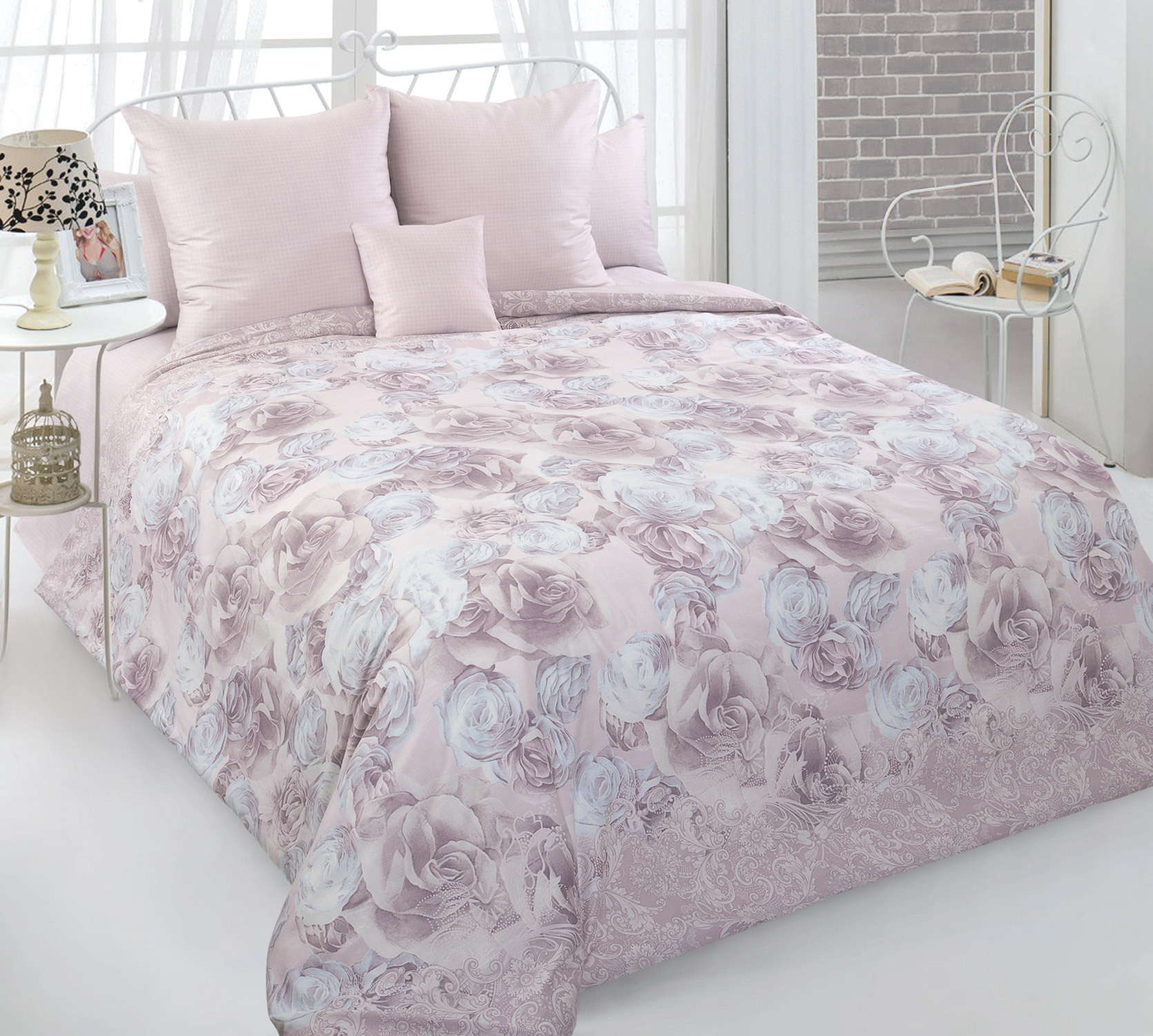 Купить Постельное Белье Сатин Розовый