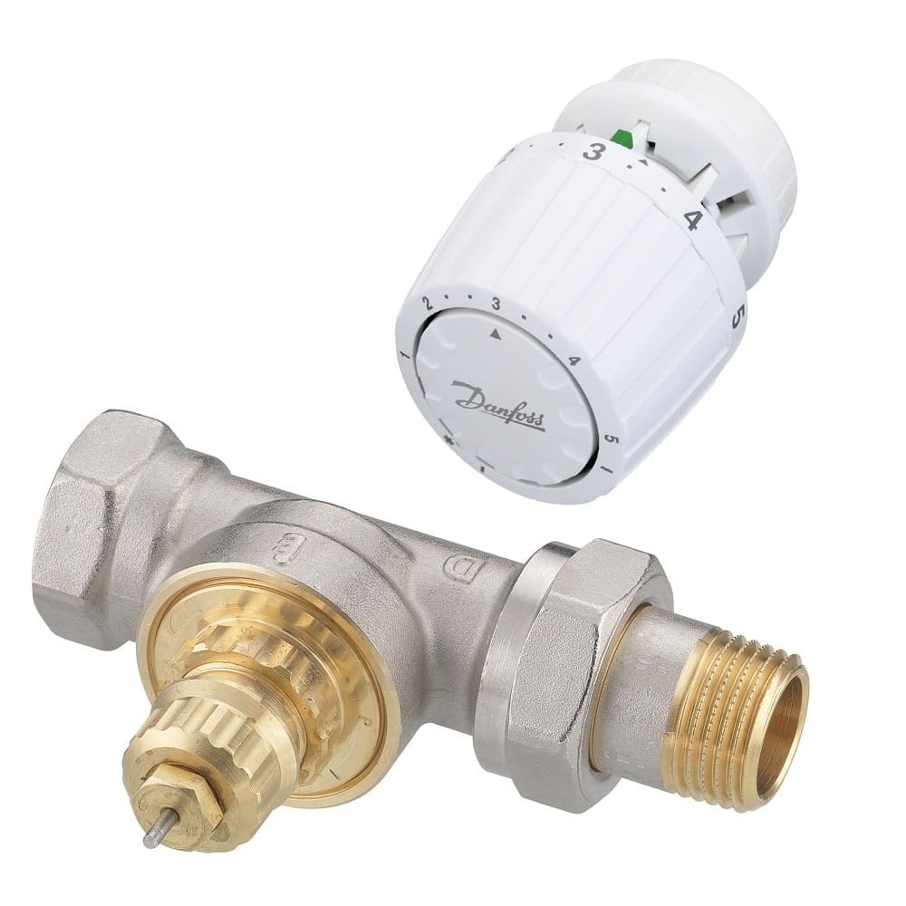 Комплект терморегулятора RTR-G/RTR 7090, Ду 15 прямой, Danfoss 013G2184 ...