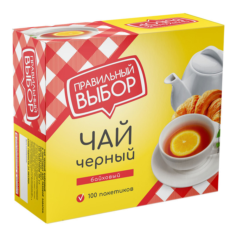 Чай черный "Правильный выбор" 100 пакетиков — купить в интернет ...