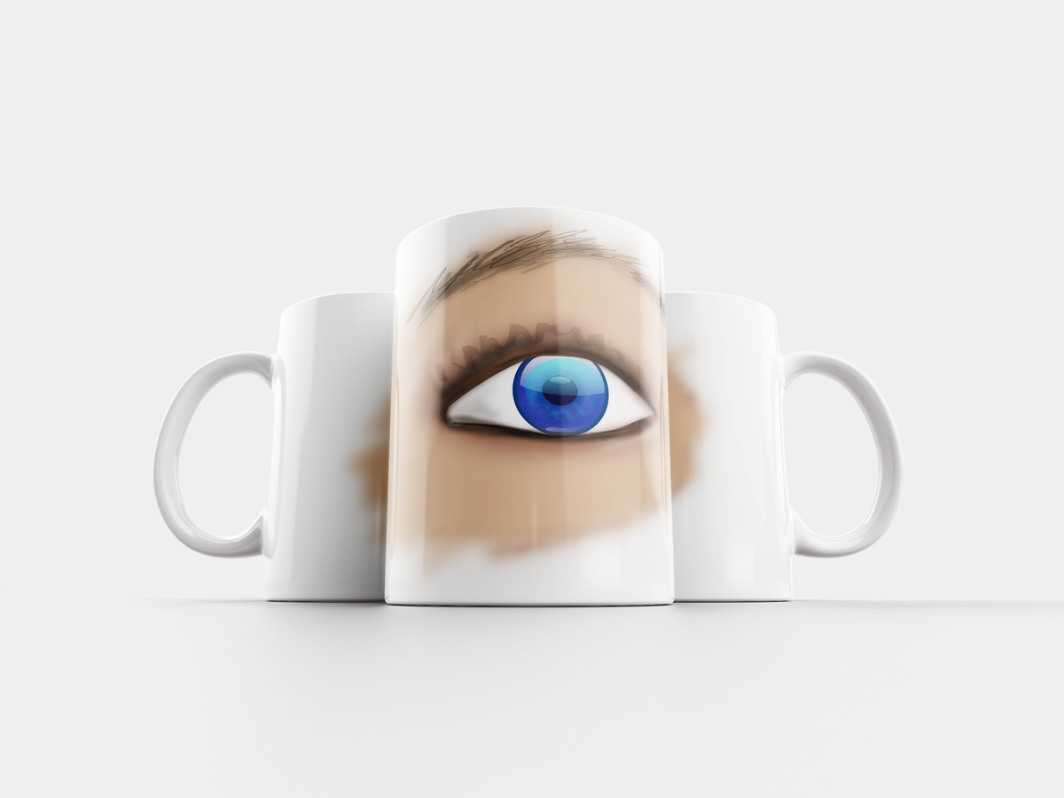 Eye cup. Чашка с глазами. Кружка глаза. Синяя Кружка с глазами. Чашка с глазами керамика.