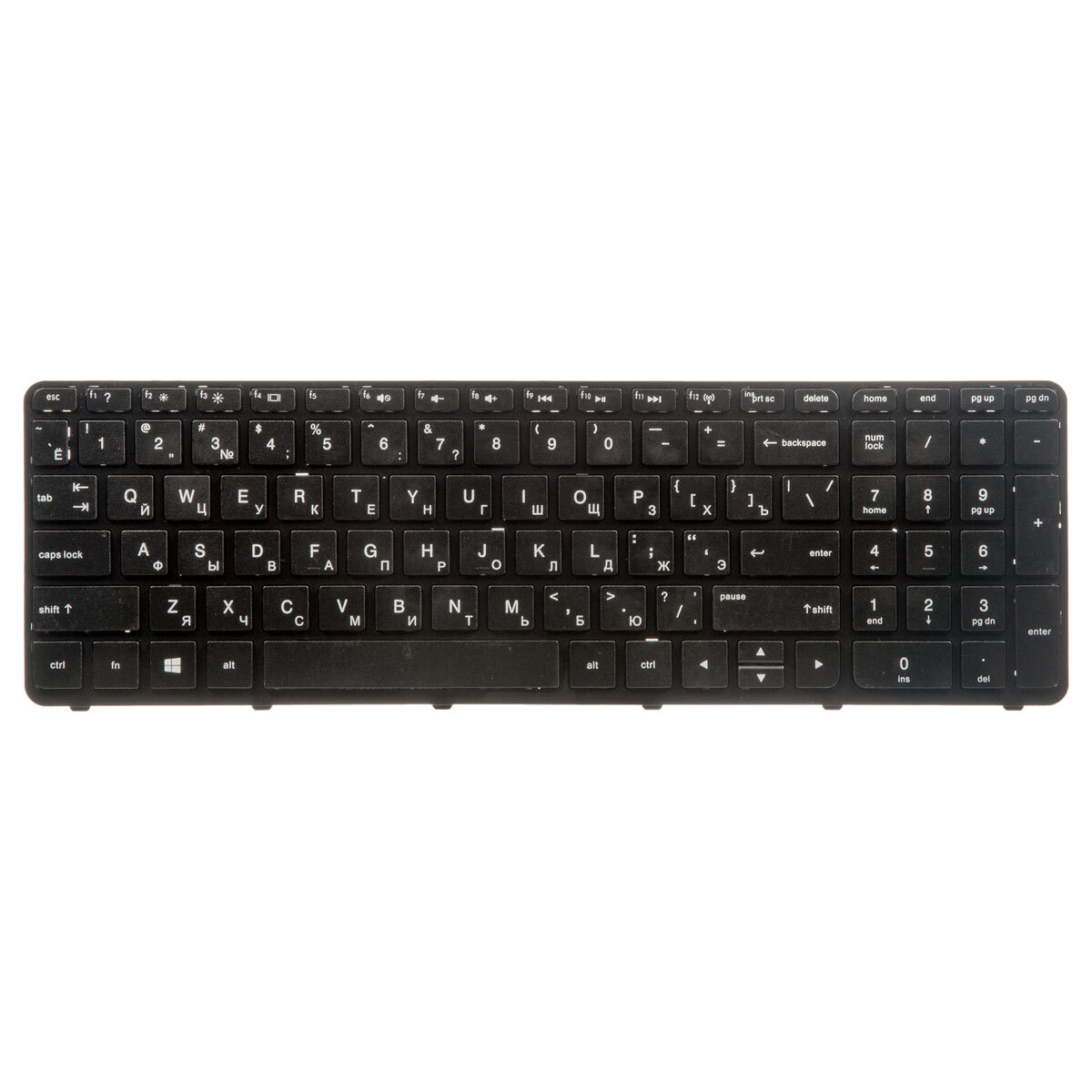 Клавиатура ZeepDeep для HP для Pavilion 15/15-a, 15-e, 15-n, 250 G3, 255 G3, 256 G3 719853-251 Black, Black frame, гор. Enter