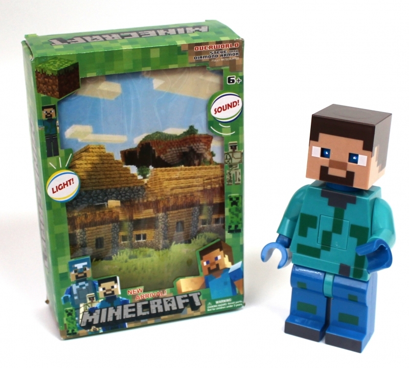 Майнкрафт фигурка с подсветкой и звуком Игрушка Большой Стив Minecraft ...
