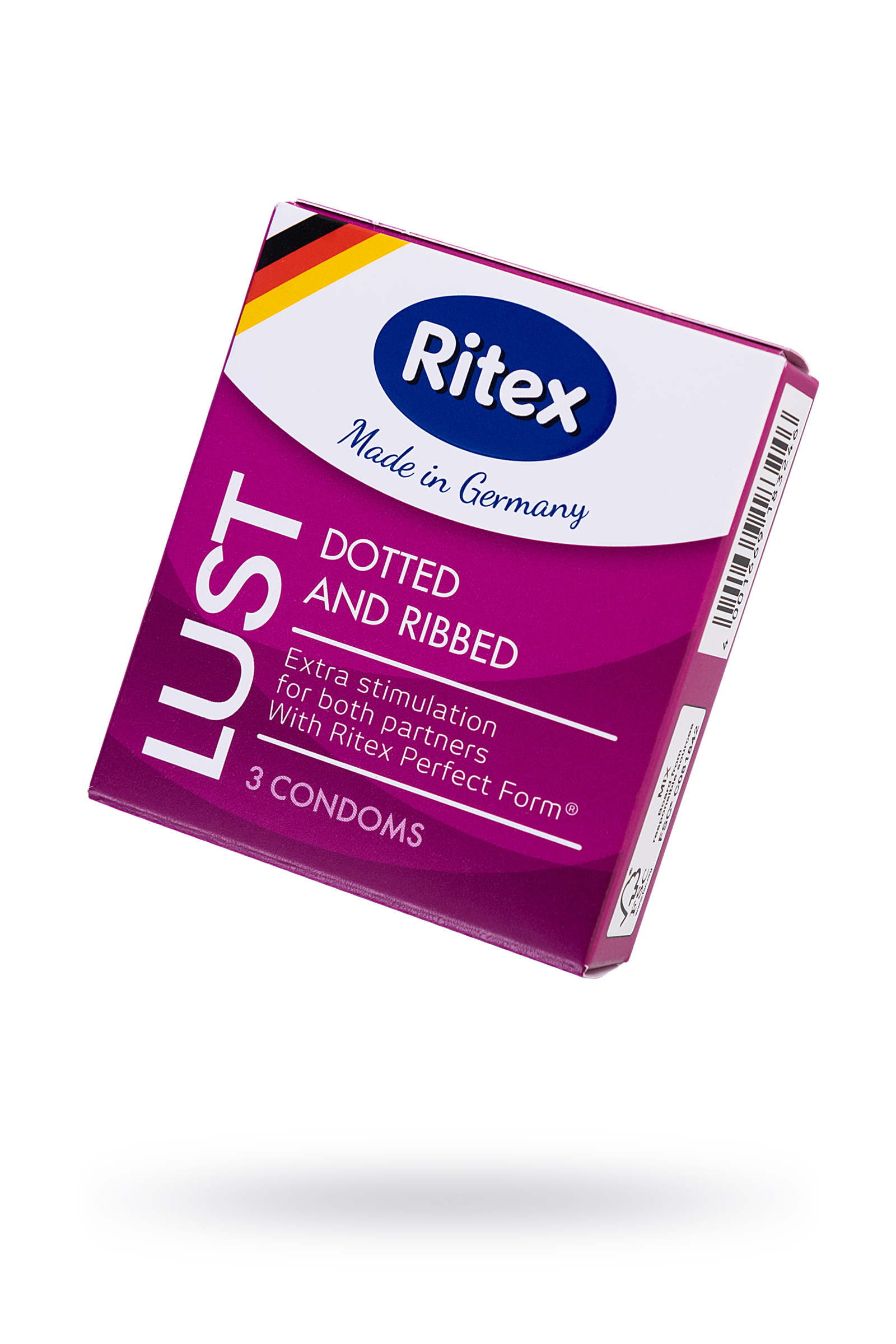 Презервативы Ritex LUST №3, рифленые с пупырышками, латекс, 19 см ...