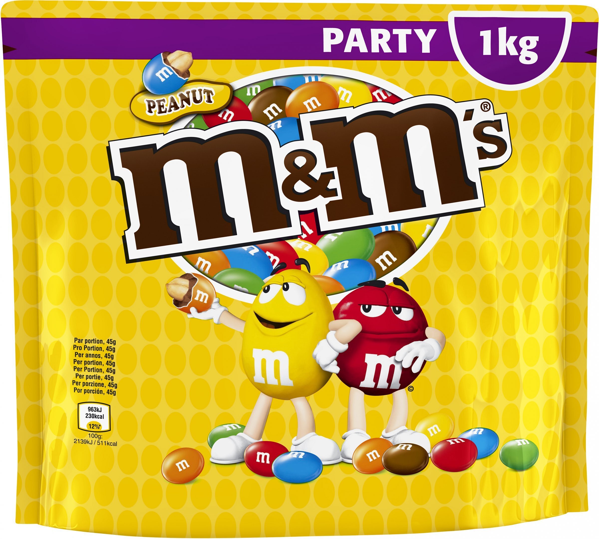  M&M's - Pinda Partybag - 1 kg : M&M'S: Grocery & Gourmet Food