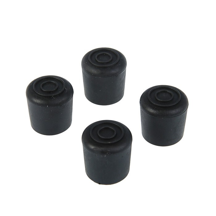 Накладка мебельная круглая, d-25 мм, 4 шт., черная