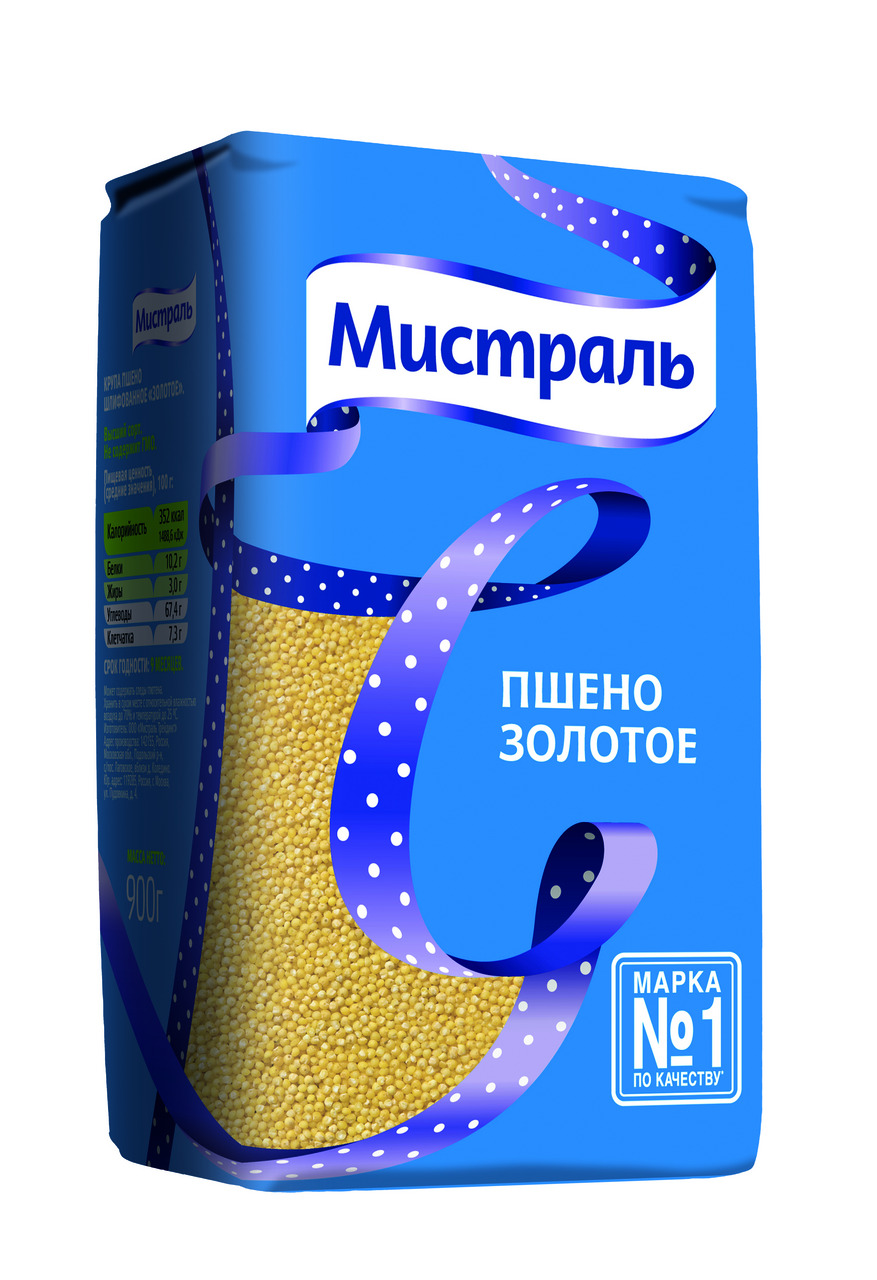 Пшено Мистраль шлифованное, 900 г