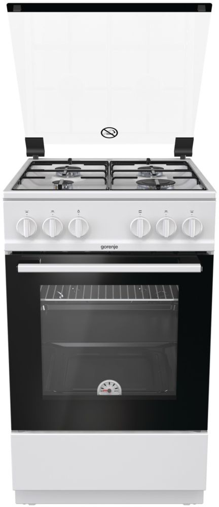 Плита Газовая Gorenje GN5113WJ белый/черный (стеклянная крышка) реш ...