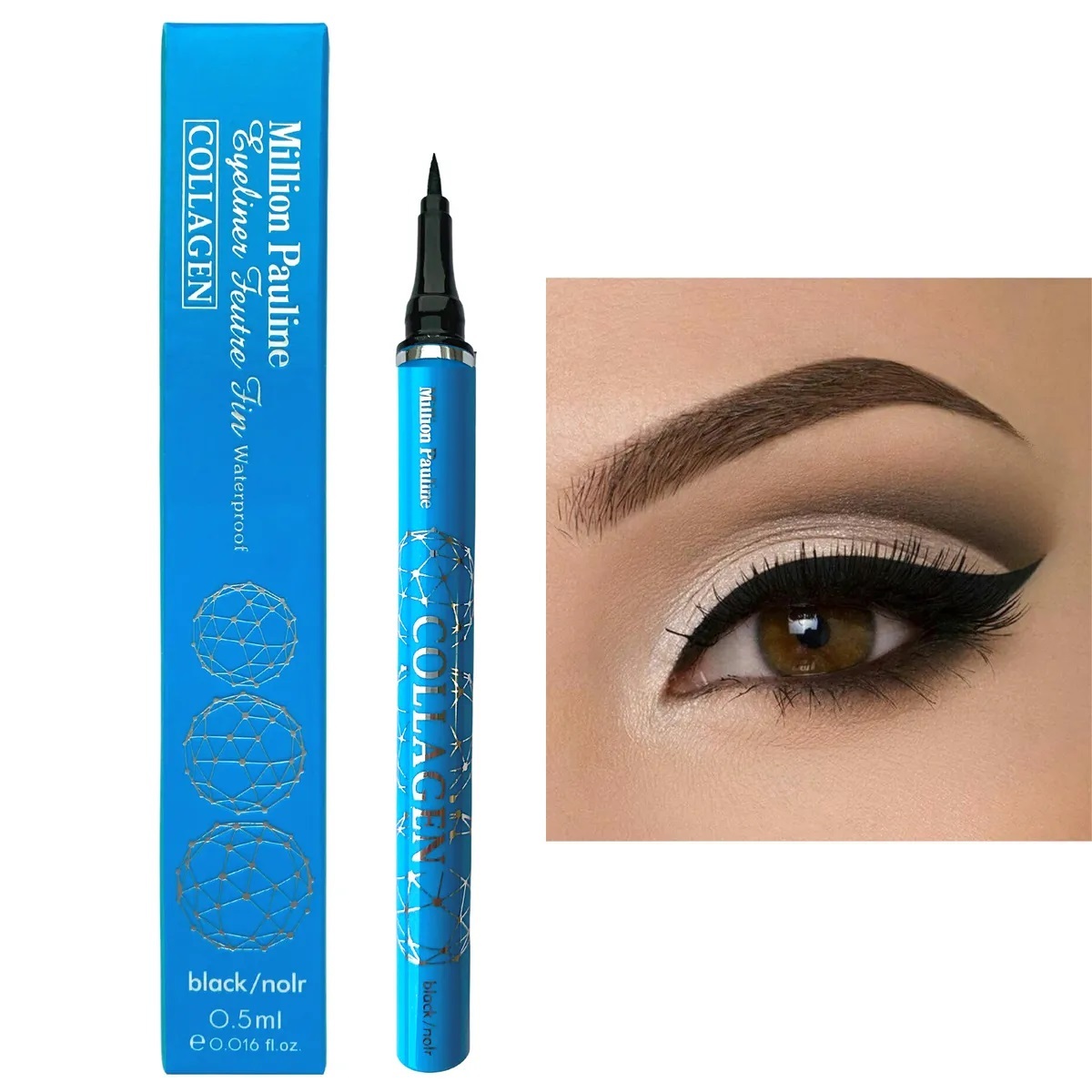 Million Pauline EyeLiner Влагостойкая Подводкафломастер для Глаз