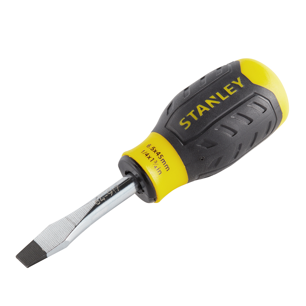 Отвертка плоская маленькая. Отвертка Stanley Cushion Grip. Отвертка Stanley CUSHIONGRIP прямой шлиц 6,5x150мм 0-64-919. Отвертка sl10х200мм Stanley Flared 0-65-139. Отвертка плоская sl5х100 INGCO hs68510.