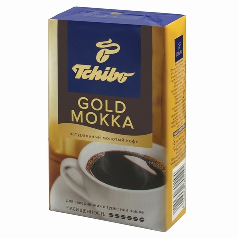 Кофе молотый TCHIBO (Чибо) "Gold Mokka", натуральный, 250 г, вакуумная ...