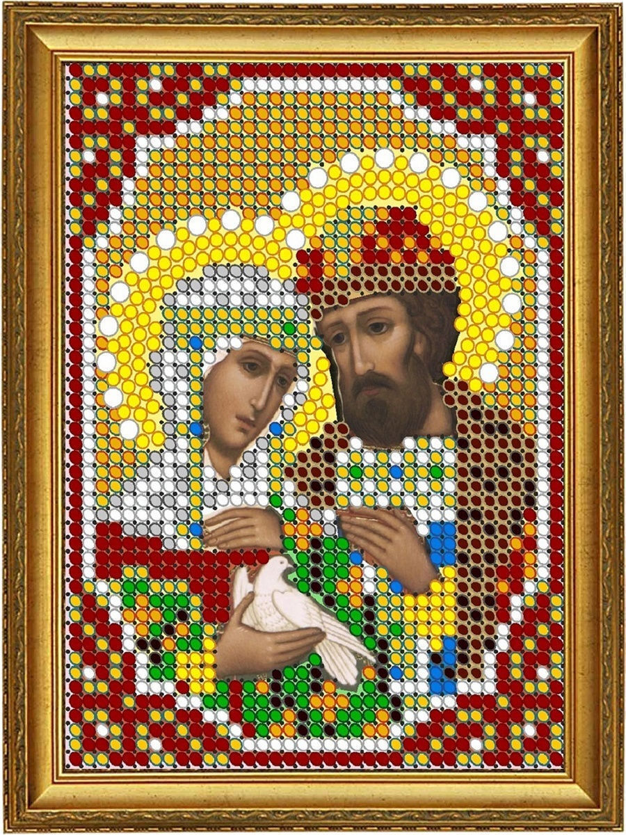 Схемы светлица. Алмазная мозаика Петр и Феврония. Алмазная мозаика икона Петра и Февронии. Икона Петра и Февронии алмазная вышивка. Икона Петр и Февронья алмазная мозаика.