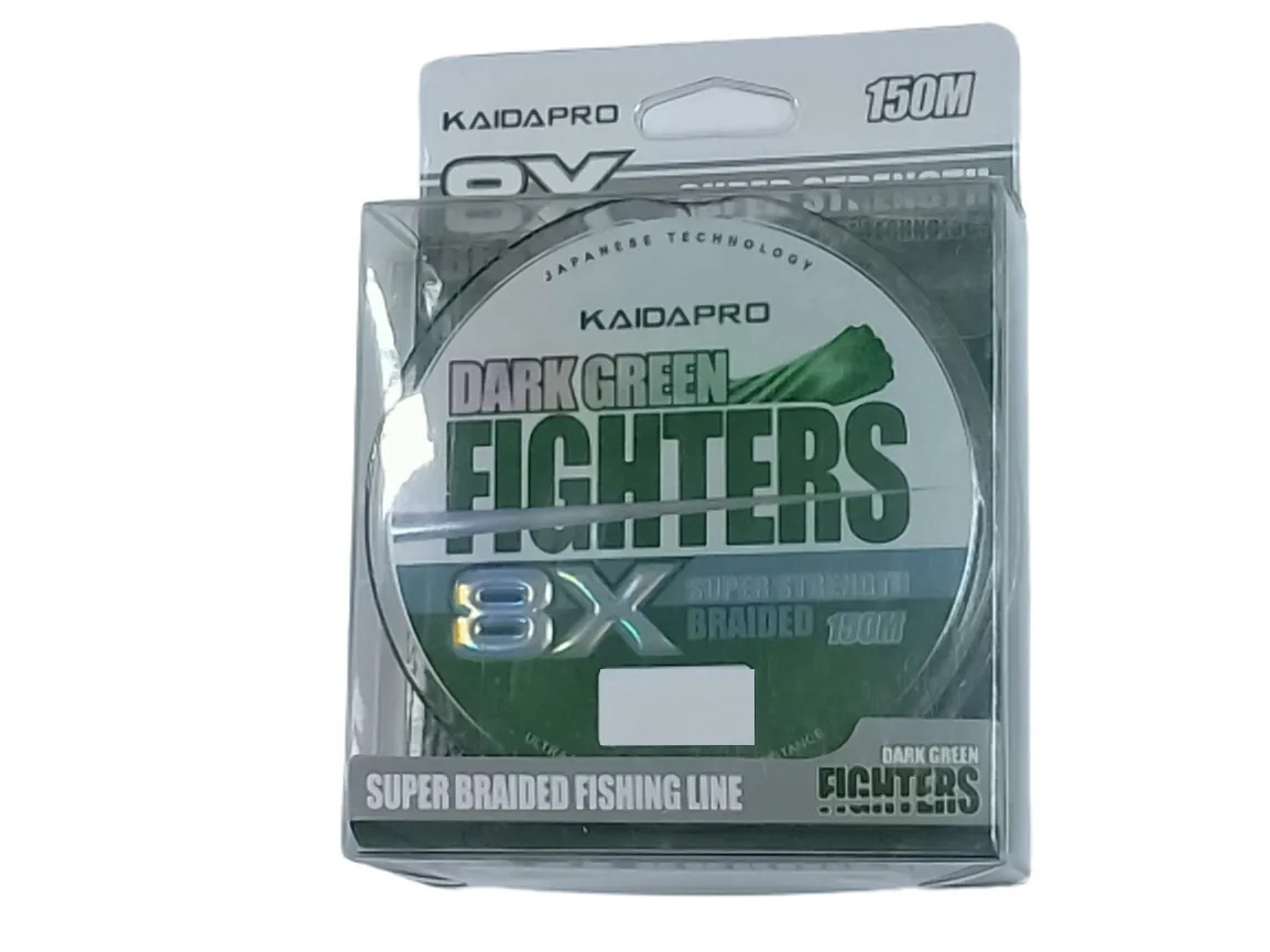 KAIDAПлетеныйшнурFIGHTERS8XdarkgreenPX841-16150м0,16ммплетенкакайда