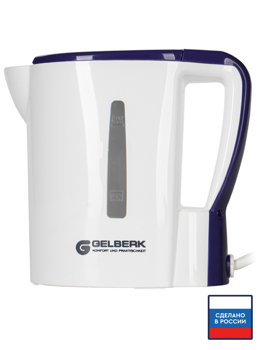 Чайник электрический дорожный / GL-466 от Gelberk / Объем: 0,5л / фиолетовый / мини-чайник / кипятильник / фиолетовый