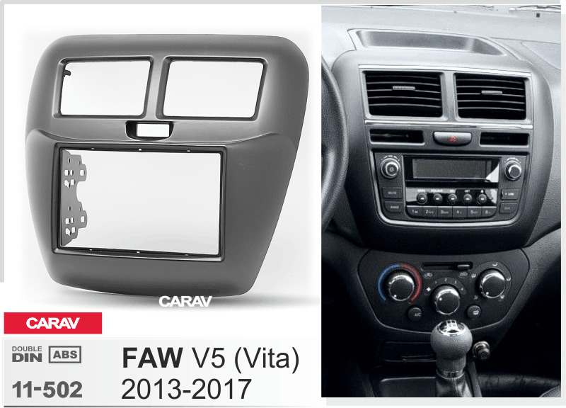 Faw v5 как снять рамку магнитолы Рамка Carav для магнитолы 2din для FAW Vita V5 2012-2017, 7 дюймов, Серый2 DIN -