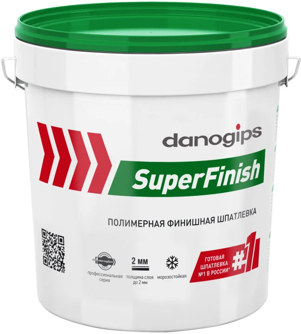 ДАНОГИПС СуперФиниш Шитрок шпатлевка готовая финишная (11л) / DANOGIPS SuperFinish шпаклевка готовая финишная (18кг)