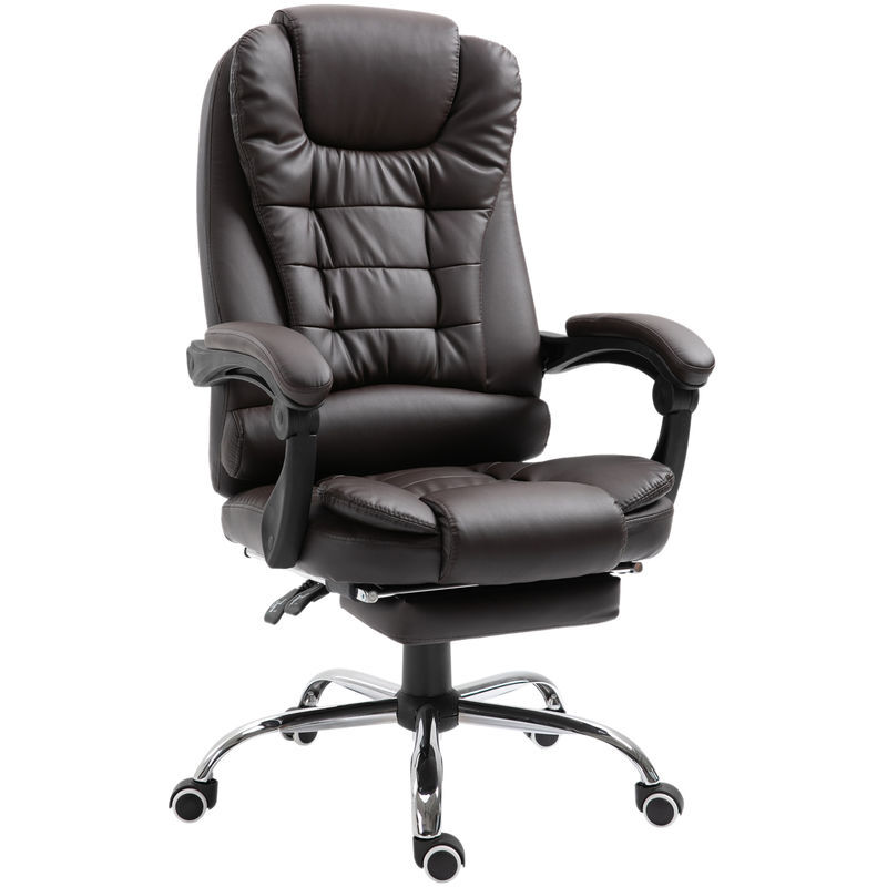 Офисное кресло HOMCOM С высокой спинкой. Кресло Boss. Chair with 180 Recline. Office Recliner Chair.