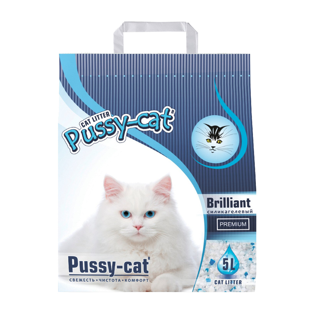 Pussy-Cat Premium Brilliant Наполнитель для кошачьего туалета силикагелевый...