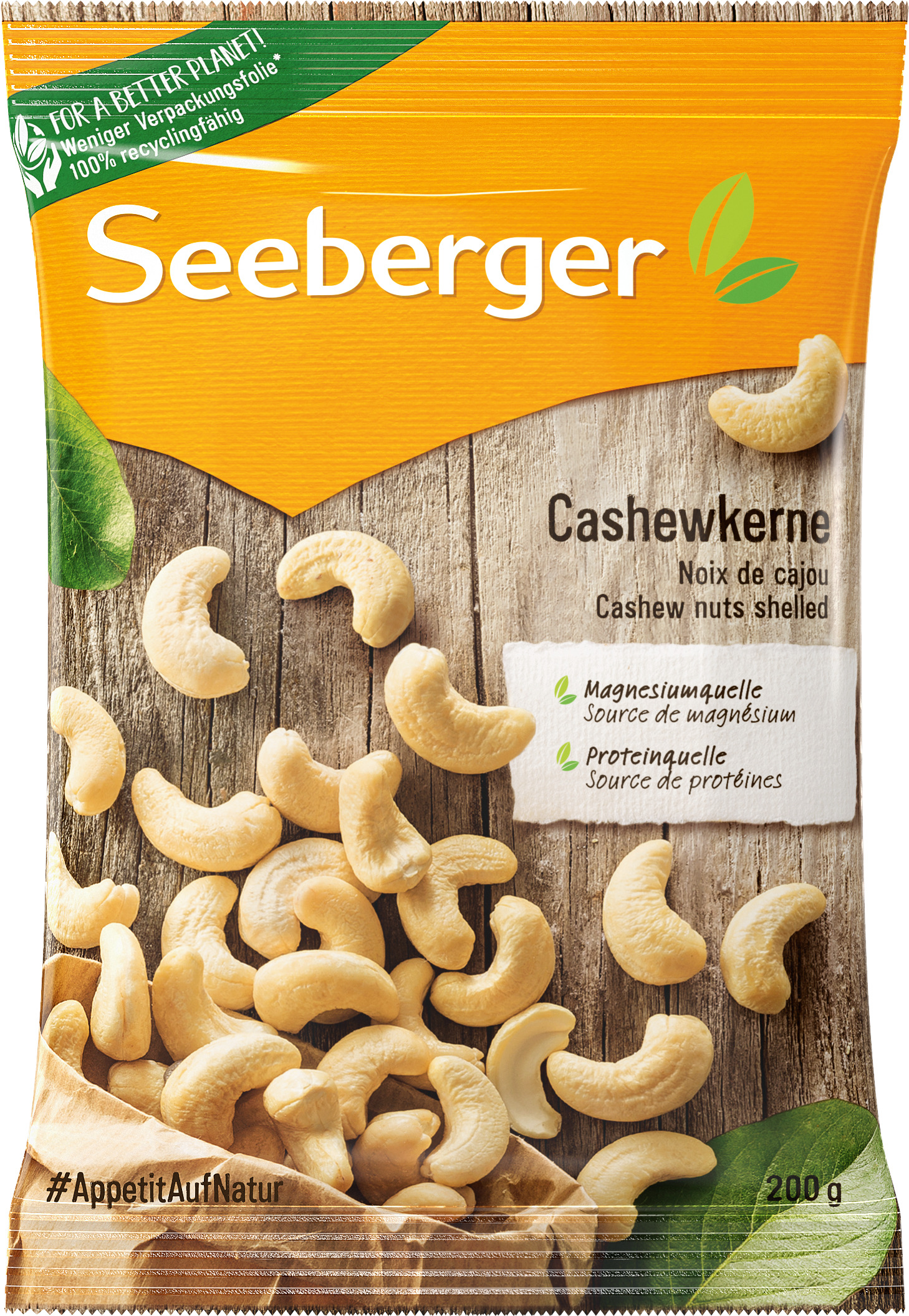 Кешью Seeberger Cashew nuts shelled очищенные, 200г