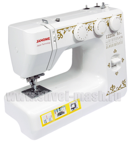 Janome 1225s. Сколько стоит швейная машина Janome 1225s. Ослабить лапку машинка Джаноме 1225s.