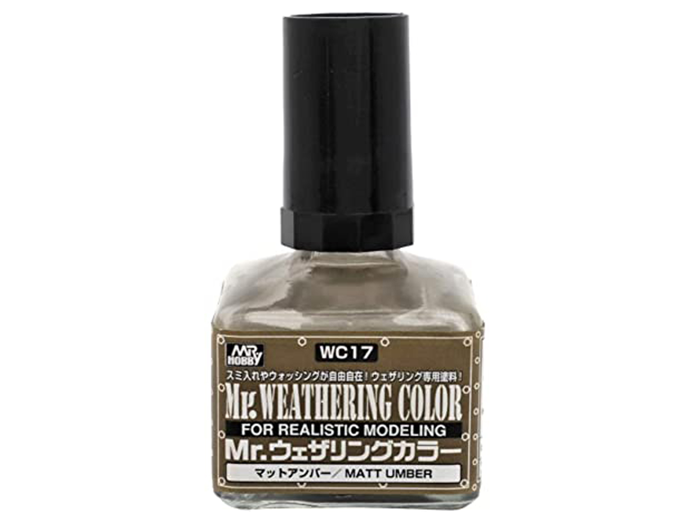 MR.HOBBY Mr.Weathering Color Matt Umber Матовая умбра, Смывка для везеринга без кисточки, 40 мл