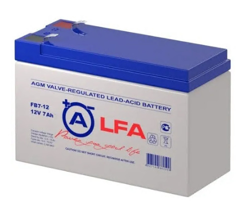 Батарея для ИПБ ALPHA BATTERY FB 7-12 12 Вольт 7 Ач / 12V 7Ah для детской машинки (электромобиля), фонаря, эхолота