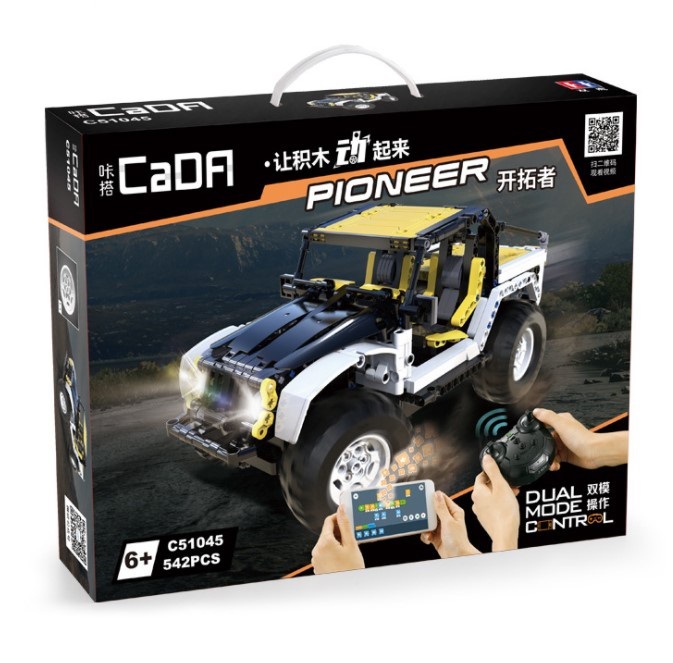 Радиоуправляемый конструктор CADA внедорожник Jeep Wranger Pioneer (542 детали) - C51045W