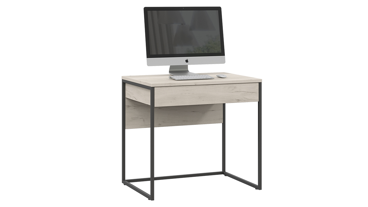 Лофт стол компьютерный Тип 1 (черный/дуб крафт белый)