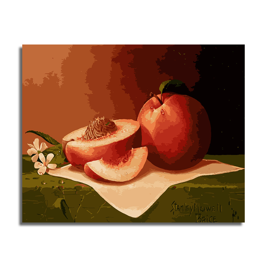 Персики живопись акрил