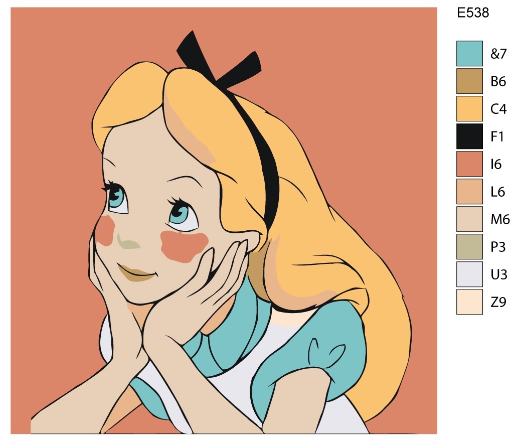 Картина по номерам чудесная алиса