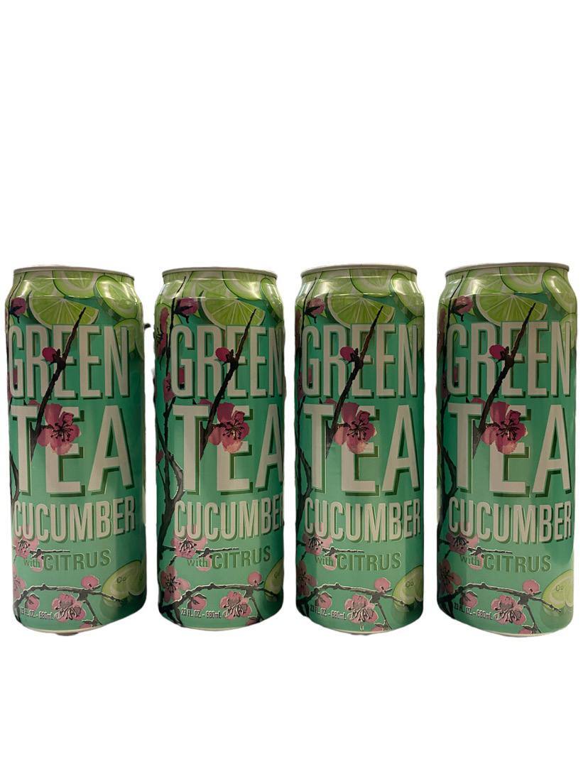 Холодный чай Arizona Green Tea Cucumber (Аризона Зеленый Чай с вкусом огурца), 650 мл * 4 шт, США