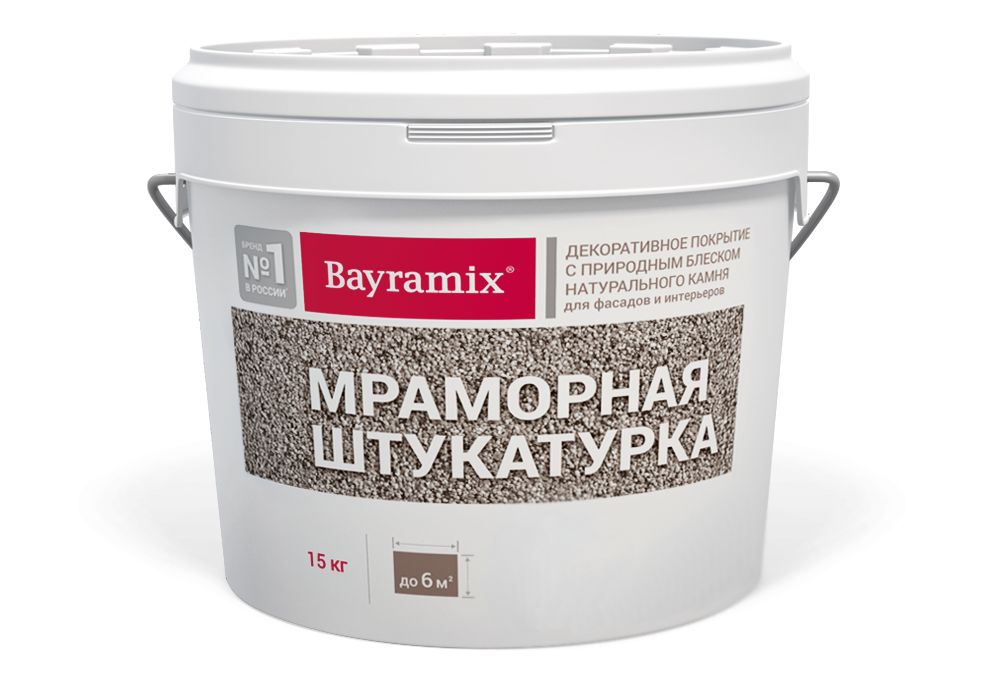 Декоративная фактурная штукатурка для стен, мраморная Bayramix Kashmir Gold-N, средняя фракция, 15 кг